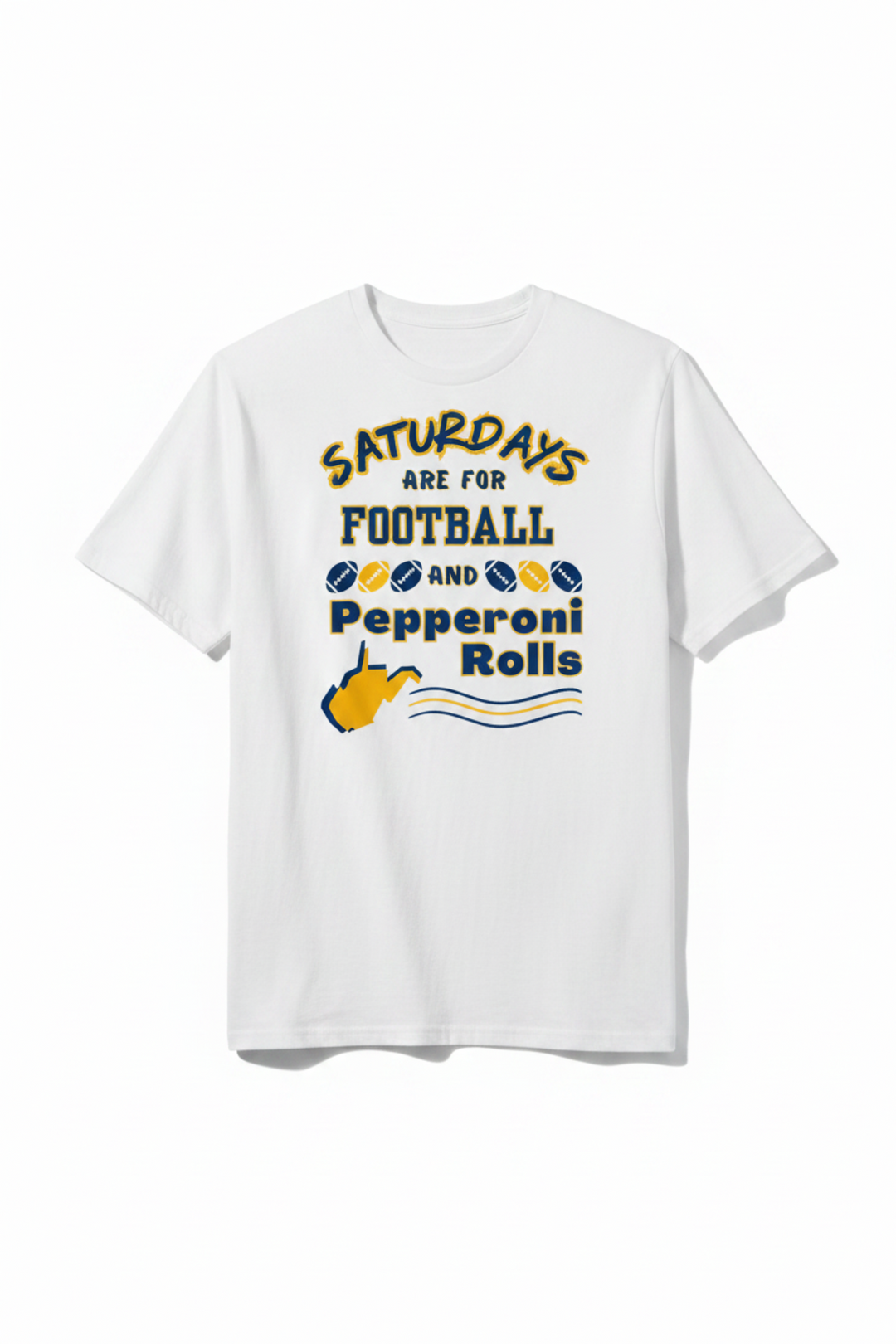 Saturdays Are For Football White Tee Mockup