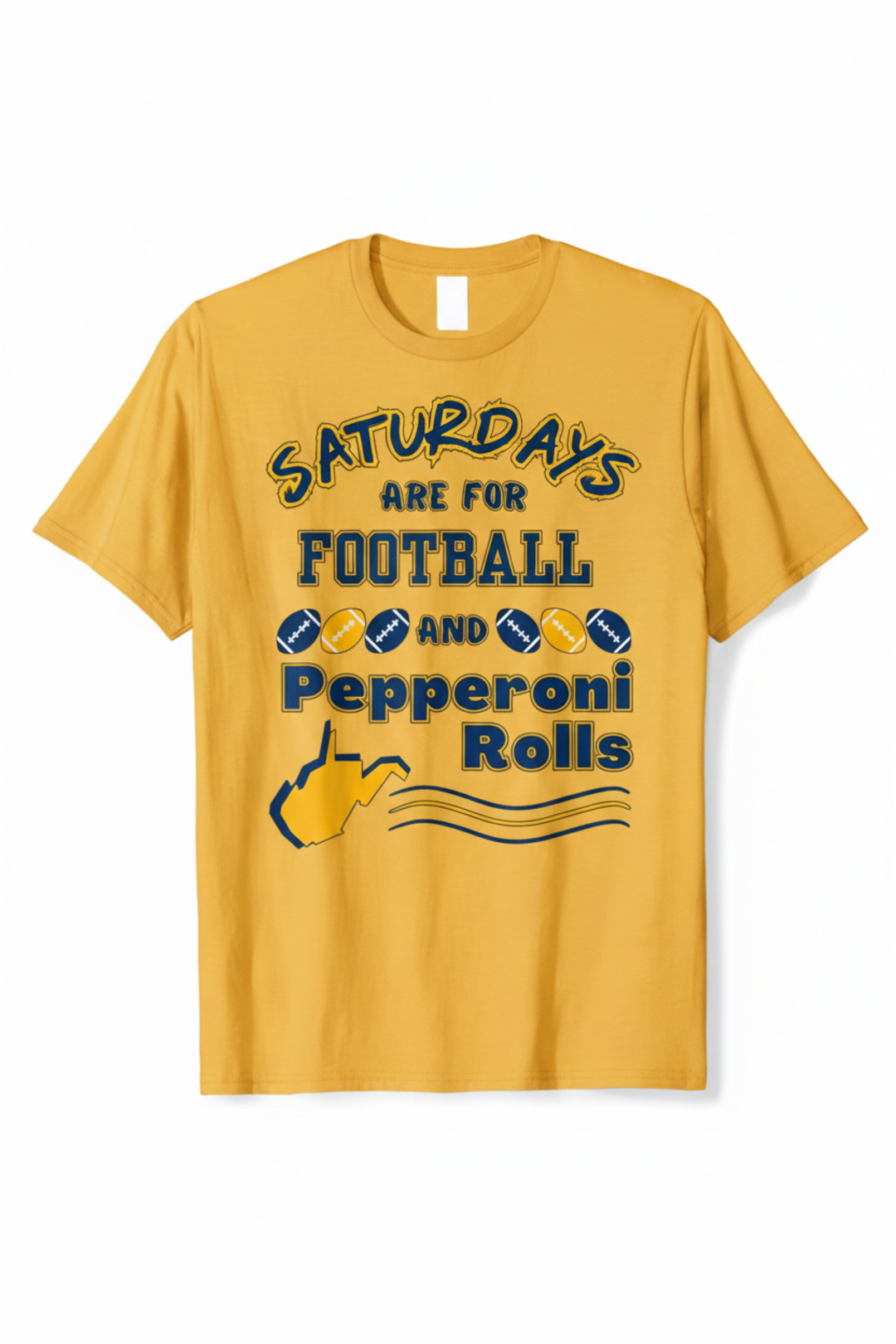 Saturdays Are For Football Yellow Tee Mockup