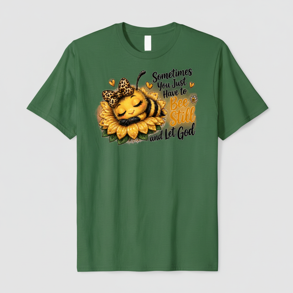 Solid hunter-green t-shirt mockup