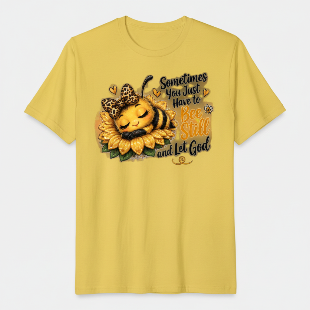 Solid yellow t-shirt mockup