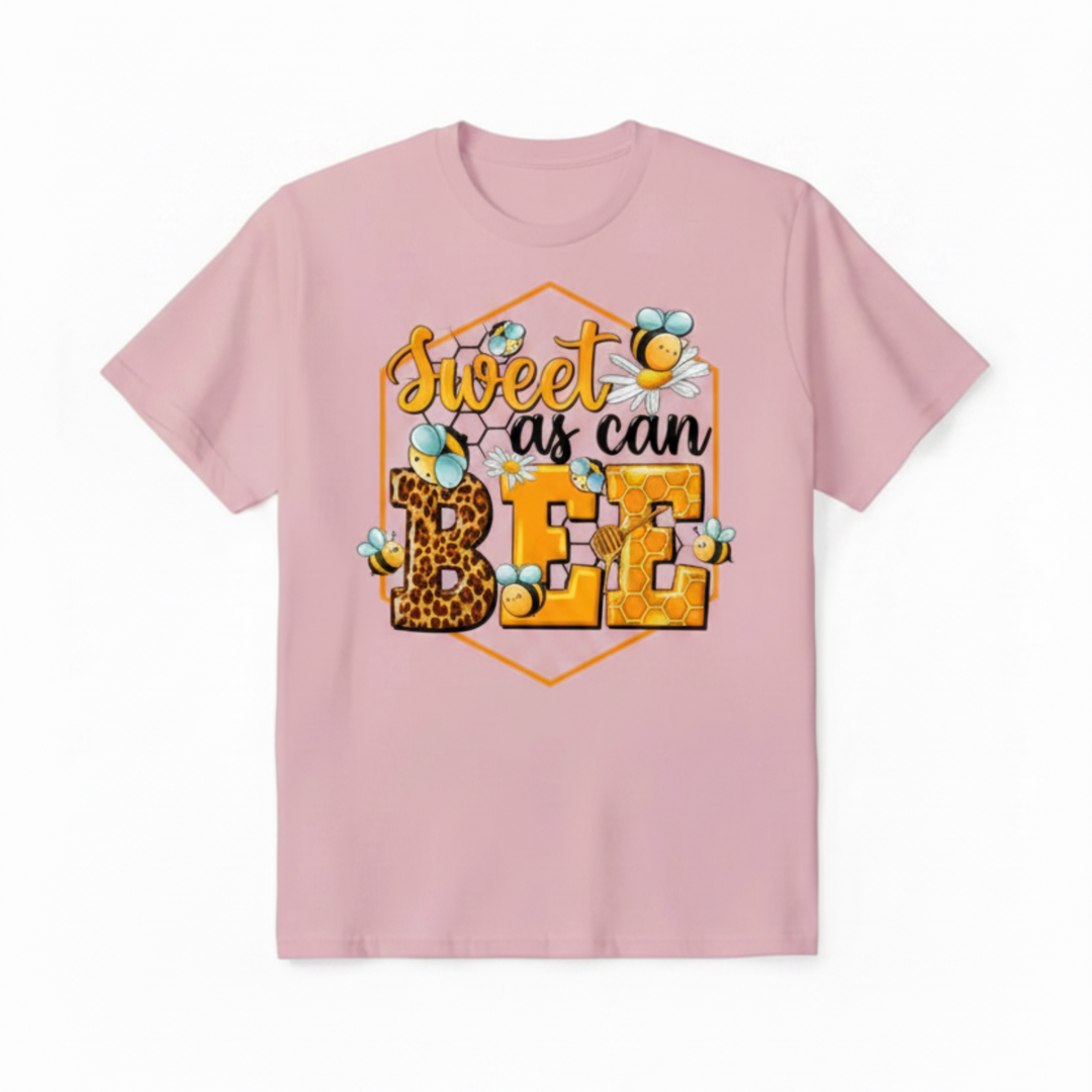 Sweet as can BEE - Pink T-Shirt Mockup