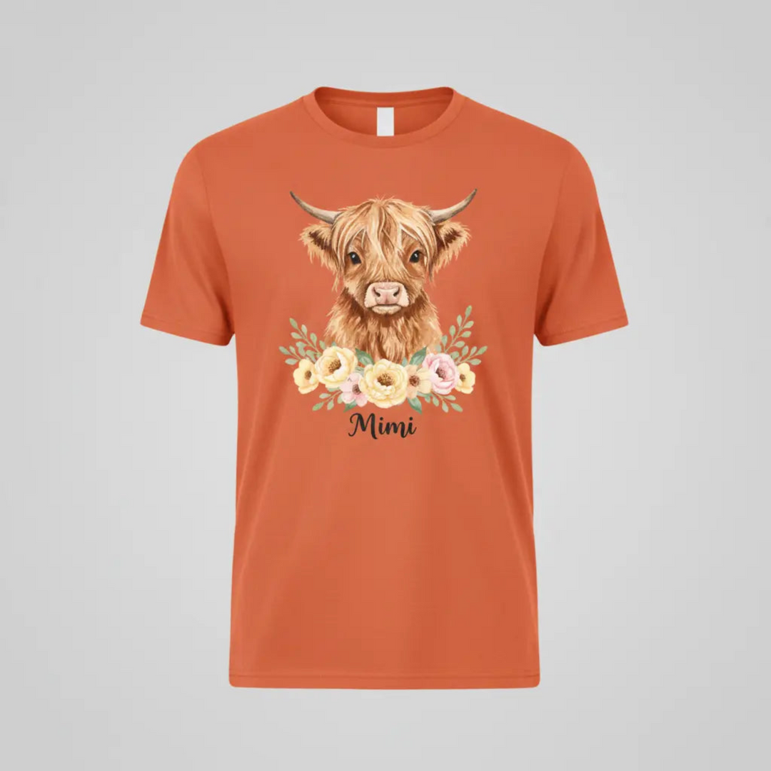 Tangerine T-shirt with Mimi design