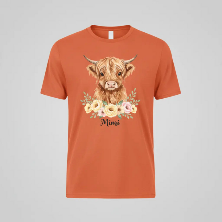 Tangerine T-shirt with Mimi design