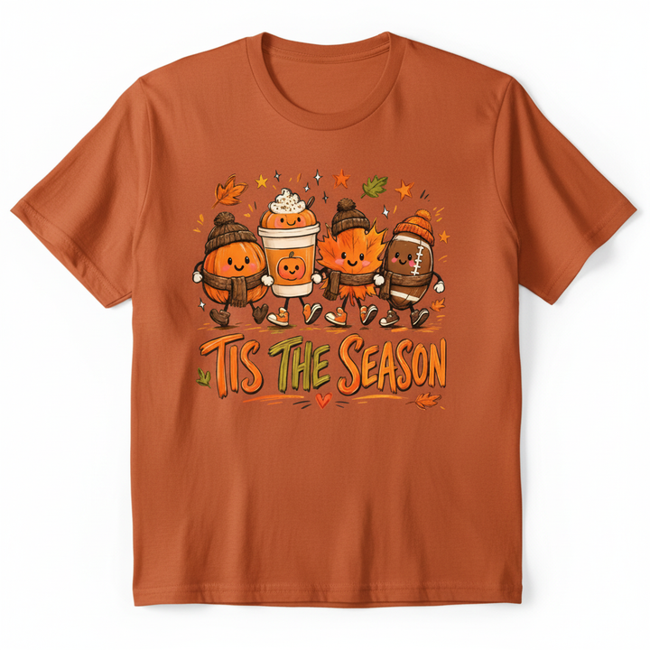 Tis The Season - Burnt Orange T-Shirt Mockup