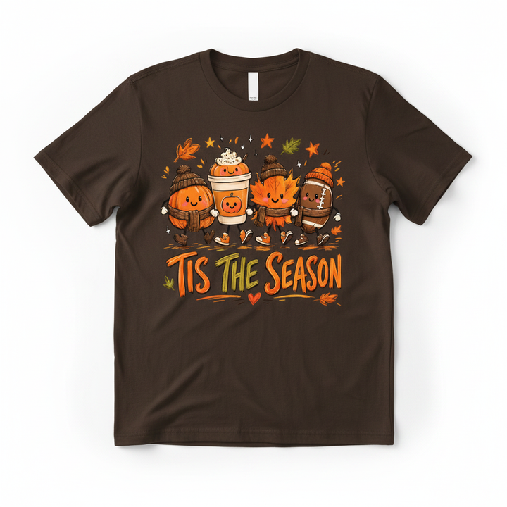 Tis The Season - Chocolate Brown T-Shirt Mockup