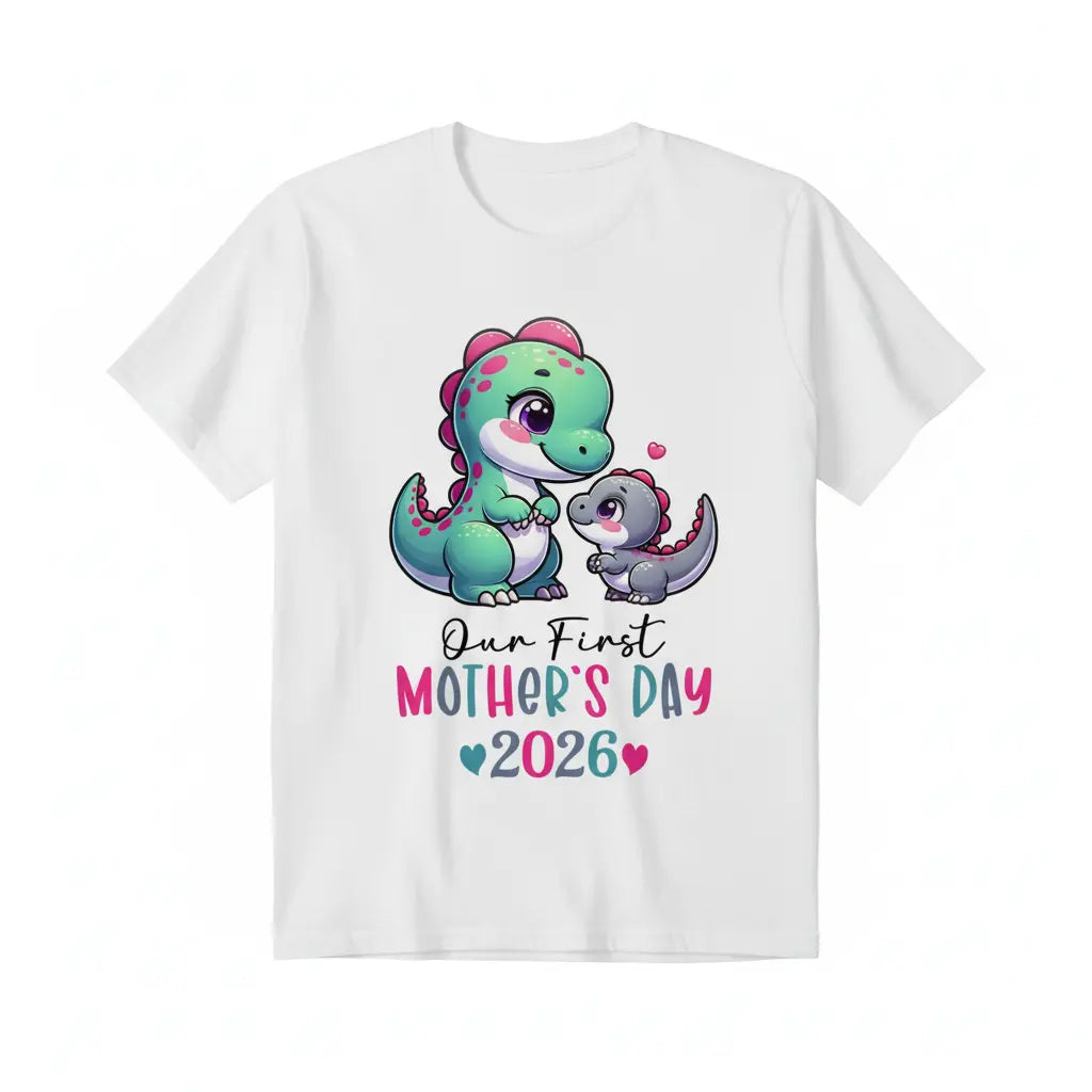 White Dino T-Shirt Mockup