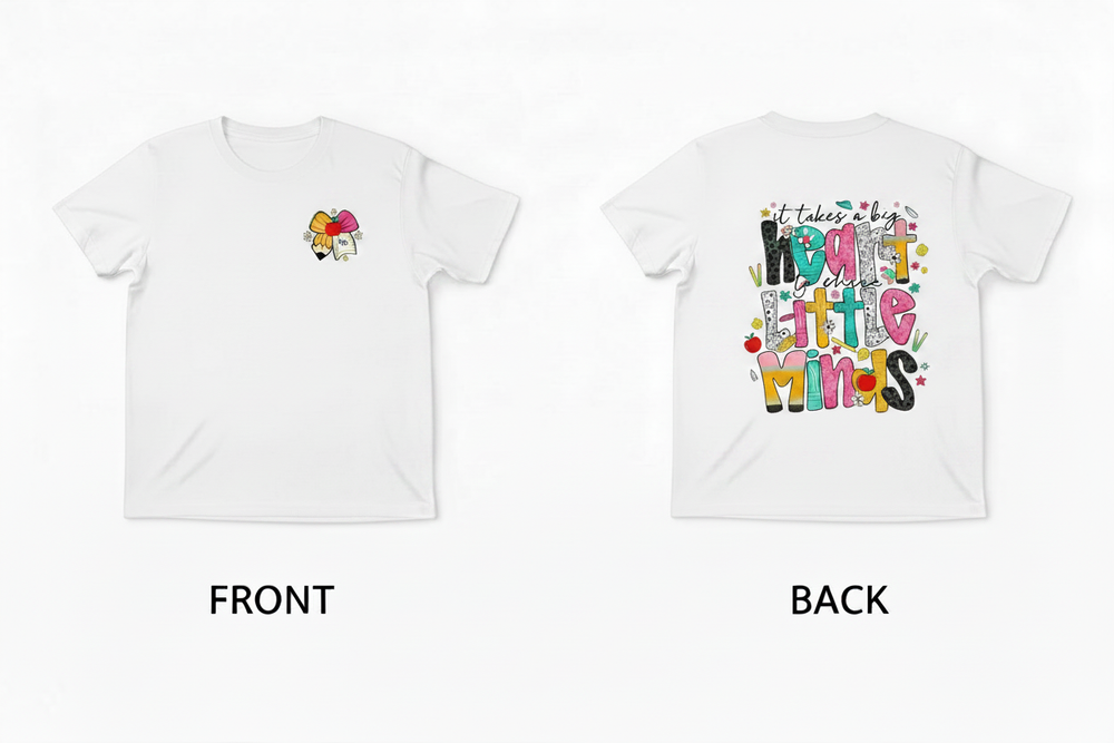 White front & back tee mockup