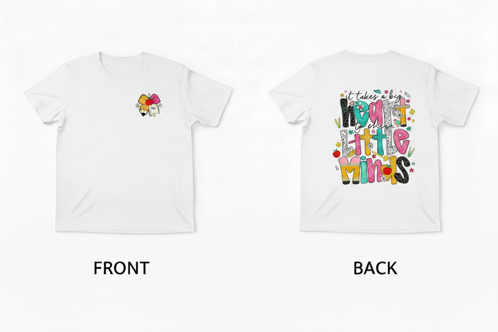 White front &amp; back tee mockup