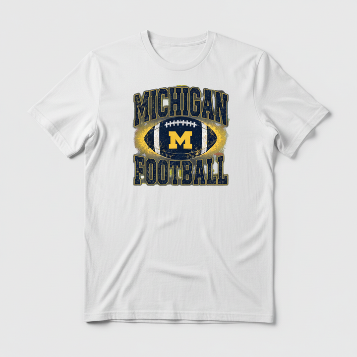 White Michigan Football T-shirt mockup