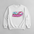 White sweatshirt mockup with survivor design