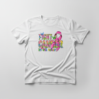 White t-shirt mockup with fight cancer design