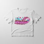 White t-shirt mockup with survivor design