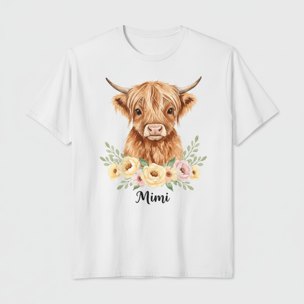 White T-shirt with Mimi design