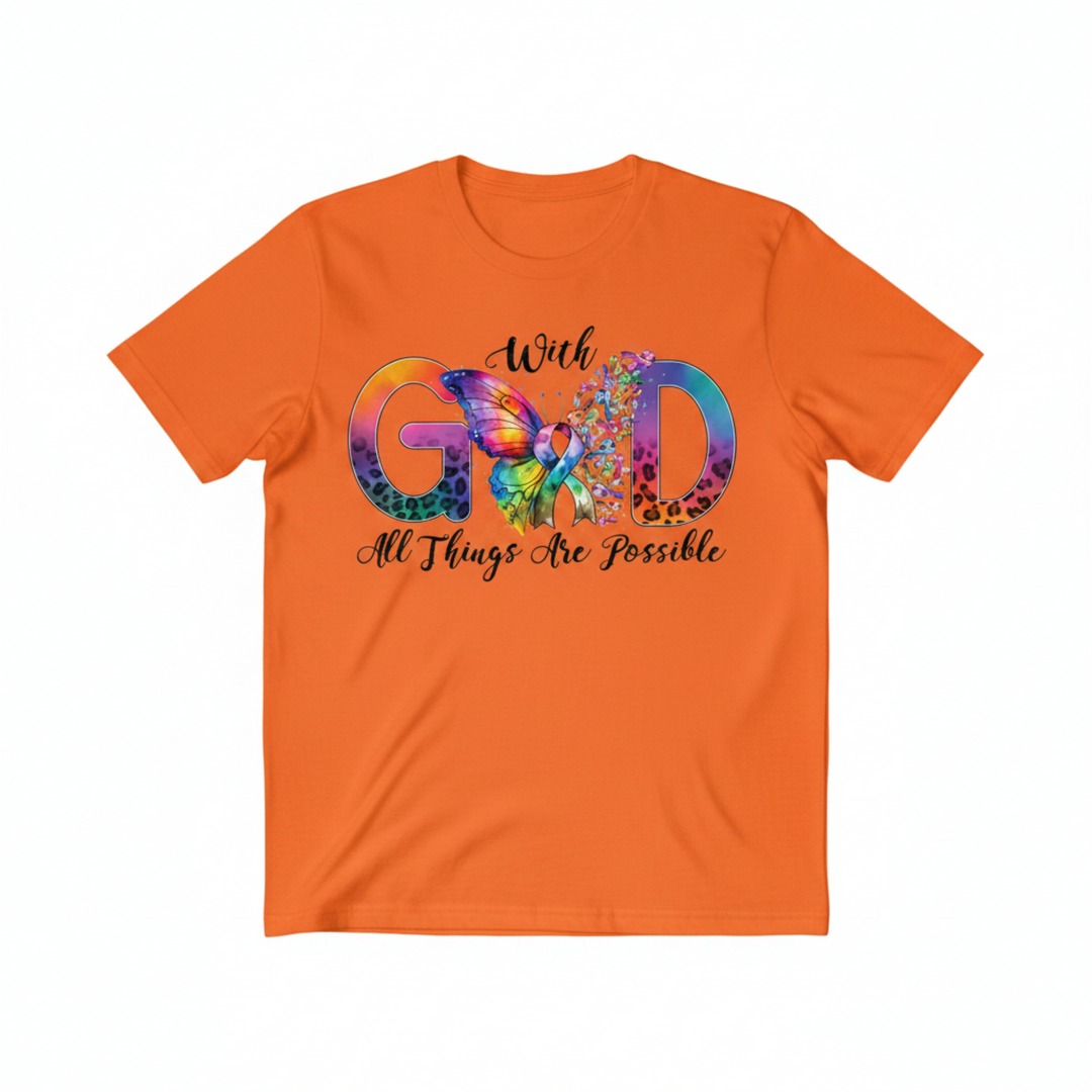 With God Tee - Orange