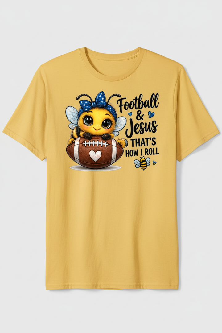 Yellow football T-shirt mockup